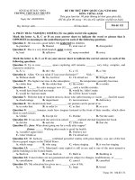 Đề thi thử THPT Quốc gia môn Tiếng Anh năm 2016 trường THPT Hàn Thuyên, Bắc Ninh (lần 2)