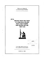 Phương pháp thu thập và tính toán số liệu phản ảnh ô nhiễm môi trường đô thị việt nam