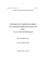 Tình trạng sức khỏe răng miệng của người dân đồng bằng sông cửu long và các yếu tố liên quan 