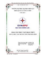 BÁO CÁO THỰC TẬP NHẬN THỨC ĐƠN VỊ THỰC TẬP: NHÀ MÁY THỦY ĐIỆN HÒA BÌNH