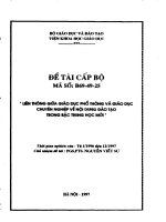 Liên thông giữa giáo dục phổ thông và giáo dục chuyên nghiệp về nội dung đào tạo trong bậc trung học mới