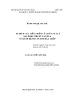 Nghiên cứu tiến triển của hở van 3 lá sau phẫu thuật van 2 lá ở người bệnh van tim hậu thấp 