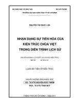 Nhận dạng sự tiến hóa của kiến trúc chùa việt trong diễn trình lịch sử 
