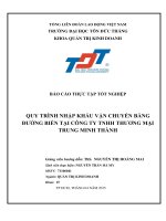 Quy trình nhập khẩu vận chuyển bằng đường biển bằng đường biển tại công ty TNHH Minh Trung Thành