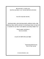 Tội phạm hóa, phi tội phạm hóa; hình sự hóa, phi hình sự hóa những hành vi xâm phạm trật tự quản lý kinh tế tại việt nam trong giai đoạn hiện nay