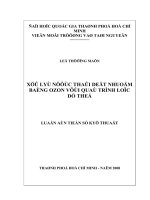 Xử lý nước thải dệt nhuộm bằng ozon với quá trình lọc dị thể 