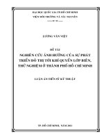 Nghiên cứu ảnh hưởng của sự phát triển đô thị tới khí quyển lớp biên, thử nghiệm ở thành phố hồ chí minh 