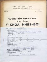 Cương yếu nhãn khoa ứng dụng y khoa nhiệt đới  luận án tiến sĩ y khoa 