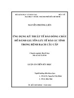 Ứng dụng kỹ thuật tế bào dòng chảy để đánh giá tồn lưu tế bào ác tính trong bệnh bạch cầu cấp 