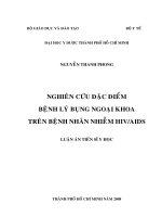 Nghiên cứu đặc điểm bệnh lý bụng ngoại khoa trên bệnh nhân nhiễm HIVAIDS 