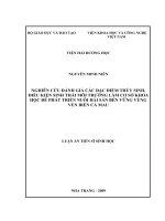 Nghiên cứu đánh giá các đặc điểm thủy sinh, điều kiện sinh thái môi trường làm cơ sở khoa học để phát triển nuôi hải sản bền vững vùng ven biển cà mau 