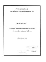 Xác định đối tượng dùng tin thống kê và các hình thức phổ biến tin