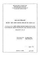 Điều chỉnh chương trình bổ túc trung học