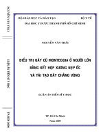 Điều trị gãy cũ monteggia ở người lớn bằng kết hợp xương nẹp ốc và tái tạo dây chằng vòng 