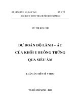Dự đoán độ lành   ác của khối u buồng trứng qua siêu âm 