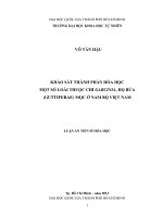 Khảo sát thành phần hóa học một số loài thuộc chi garcinia, họ bứa (guttiferae) mọc ở nam bộ việt nam 