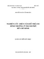 Nghiên cứu điện tâm đồ trẻ em bình thường ở thành phố hồ chí minh 