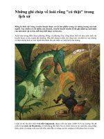 Những ghi chép về loài rồng “có thật  trong lịch sử