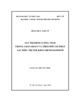 Giá trị định lượng trab trong chẩn đoán và theo dõi tái phát sau điều trị nội khoa bệnh basedow 