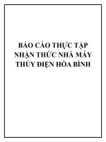 BÁO CÁO THỰC TẬP NHẬN THỨC NHÀ MÁY THỦY ĐIỆN HÒA BÌNH