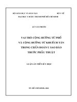Vai trò cộng hưởng từ phổ và cộng hưởng từ khuếch tán trong chẩn đoán u sao bào trước phẫu thuật 