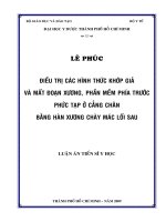 Điều trị các hình thức khớp giả và mất đoạn xương, phần mềm phía trước phức tạp ở cẳng chân bằng hàn xương chày mác lối sau 