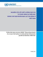 NGHIÊN CỨU VỀ CHẤT LƯỢNG DỊCH VỤ TƯ PHÁP HÌNH SỰ HIỆN NAY DÀNH CHO NẠN NHÂN BẠO LỰC GIA ĐÌNH Ở VIỆT NAM