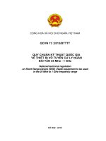 QUY CHUẨN KỸ THUẬT QUỐC GIA VỀ THIẾT BỊ VÔ TUYẾN CỰ LY NGẮN DẢI TẦN 25 MHz - 1 GHz