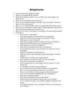 CÁC câu hỏi THI nói TIẾNG ANH CHỦ đề telephones 