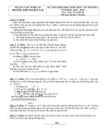 Đề thi học sinh giỏi môn Vật lý lớp 10 trường THPT Hà Huy Tập, Nghệ An năm học 2015  2016