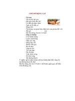 giáo án MẦM NON chủ đề ĐỘNG VẬT