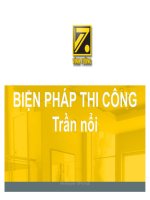 Biện pháp thi công trần nổi