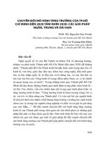 CHUYỂN ĐỔI MÔ HÌNH TĂNG TRƯỞNG CỦA TP.HỒ CHÍ MINH ĐẾN 2020 TẦM NHÌN 2030: CÁC GIẢI PHÁP NGẮN, TRUNG VÀ DÀI HẠN