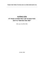 Hướng dẫn kỹ thuật cơ bản truy cập và khai thác dịch vụ bạn đọc đặc biệt