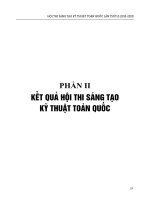 CÔNG TÁC TRIỂN KHAI VÀ KẾT QUẢ HỘI THI SÁNG TẠO KỸ THUẬT THANH HOÁ
