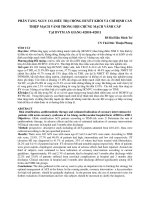 PHÂN TẦNG NGUY CƠ, ĐIỀU TRỊ CHỐNG HUYẾT KHỐI VÀ CHỈ ĐỊNH CAN THIỆP MẠCH VÀNH TRONG HỘI CHỨNG MẠCH VÀNH CẤP TẠI BVTM AN GIANG 4/2010-4/2011