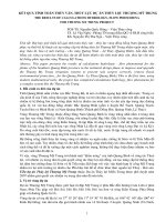 Kết quả tính toán thủy văn, thủy lực dự án thủy lợi thượng mỹ trung