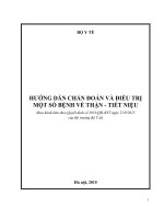 CHẨN ĐOÁN VÀ ĐIỀU TRỊ MỘT SỐ BỆNH VỀ THẬN - TIẾT NIỆU