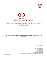 GIẢI PHÁP VÀ THIẾT BN CHỐNG SÉT LAN TRUYỀN