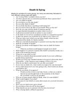 CÁC câu hỏi THI nói TIẾNG ANH CHỦ đề death 