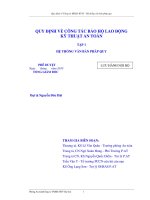 QUY ĐỊNH VỀ CÔNG TÁC BẢO HỘ LAO ĐỘNG KỸ THUẬT AN TOÀN