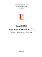 CẨM NANG HỌC TẬP & NGHIÊN CỨU DÀNH CHO NGHIÊN CỨU SINH