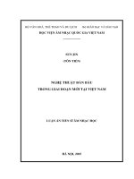 Luận án tiến sĩ nghệ thuật đàn bầu trong giai đoạn mới tại việt nam