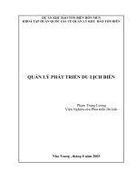 QUẢN LÍ PHÁT TRIỂN DU LỊCH BIỂN