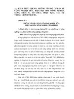 NHỮNG VẤN ðỀ CƠ BẢN VỀ CÔNG NGHIỆP HÓA, HIỆN ðẠI HÓA NÔNG NGHIỆP, NÔNG THÔN