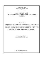 NHẬN XÉT ĐẶC ĐIỂM LÂM SÀNG VÀ GIẢI PHẪU BỆNH U NHẦY TRONG TIM TẠI BỆNH VIỆN TIM HÀ NỘI TỪ NĂM 2004 ĐẾN NĂM 2010