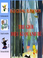 Bài giảng điện tử đề tài Thế giới diệu kì quanh bé