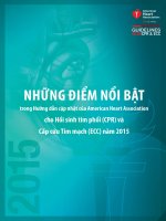 NHỮNG ĐIỂM NỔI BẬT trong Hướng dẫn cập nhật của American Heart Associationcho Hồi sinh tim phổi (CPR) và Cấp cứu Tim mạch (ECC) năm 2015