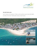 QUY HOẠCH VÀ QUẢN LÝ TỔNG HỢP KHÔNG GIAN VÙNG BỜ BIỂN HƯỚNG TỚI PHÁT TRIỂN BỀN VỮNG Ở VIỆT NAM