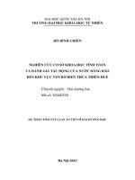 NGHIÊN CỨU CƠ SỞ KHOA HỌC TÍNH TOÁN VÀ ĐÁNH GIÁ TÁC ĐỘNG CỦA NƢỚC DÂNG BÃO ĐẾN KHU VỰC VEN BỜ BIỂN THỪA THIÊN-HUẾ